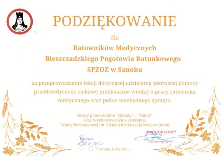 Podziękowanie dla BPRwS